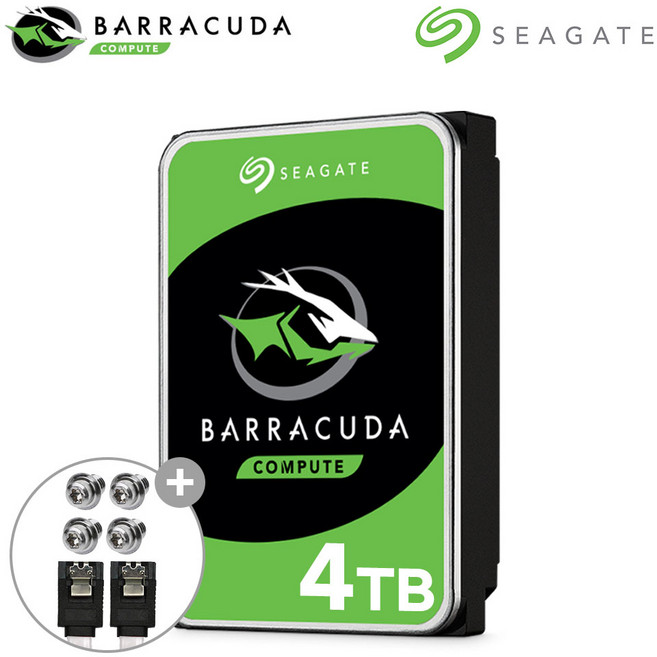 [ 씨게이트 공식스토어 ] 데스크탑 PC용 하드디스크 바라쿠다 HDD, 4TB