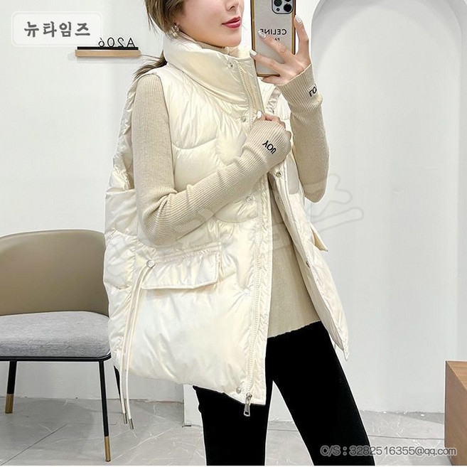 여자 패딩 조끼 겉감 워싱리스 나시 코트 3Q533