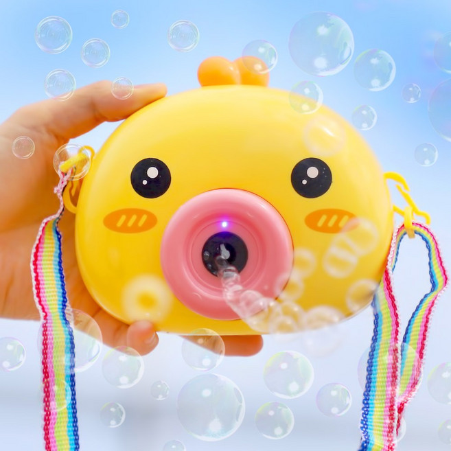 카메라 비눗방울 자동 버블건 (옐로우병아리), 단품, 1개