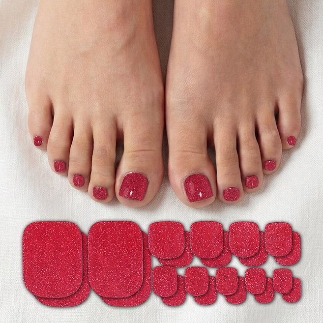 그레나 셀프 젤패디 스티커 패디팁 세트, 1개, 레드펄