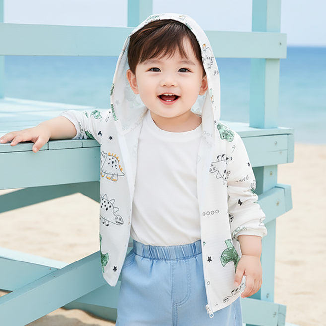 몽실이 썸머 베이비 여름점퍼 유아 아동 아우터 여름 바람막이 면100