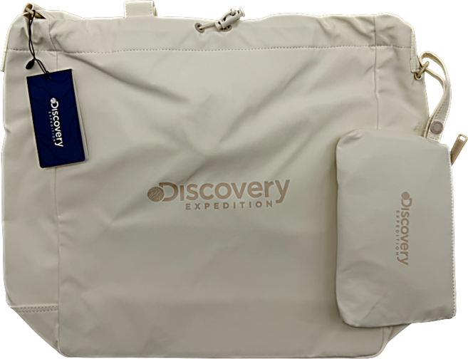 디스커버리 익스페디션 가방 애슬레저 로고프린트 토트백 아이보리 DXTG3123N-IVS