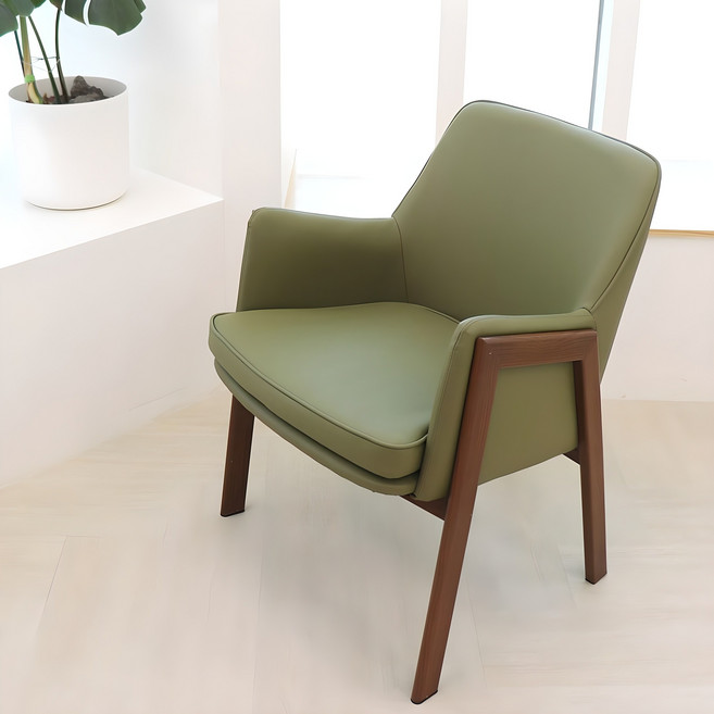 파스텔우드 케이소파 편안한 고급 카페의자 커피숍의자 1인소파 인테리어의자, 그린