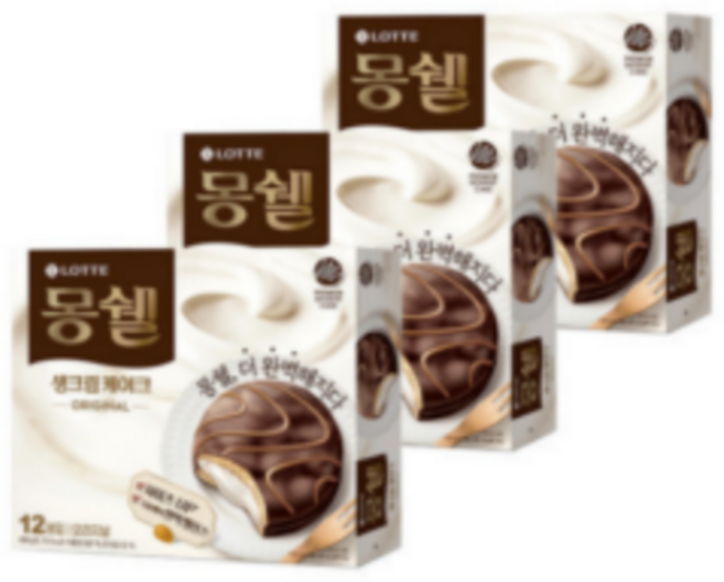 몽쉘 생크림케이크 오리지널 12p, 408g, 3개