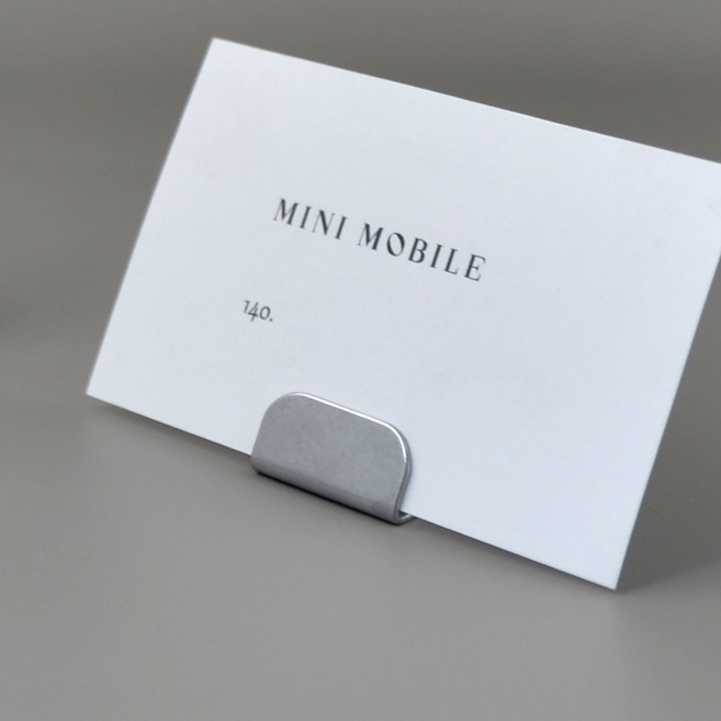 자석 스텐 실버 명함꽂이 엽서 사진 가격표 카드스탠드, 5개