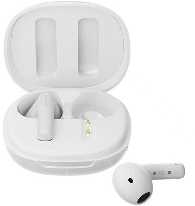 QCY 엘리 버즈 E20 ANC 블루투스 이어폰 HT13, 화이트 문