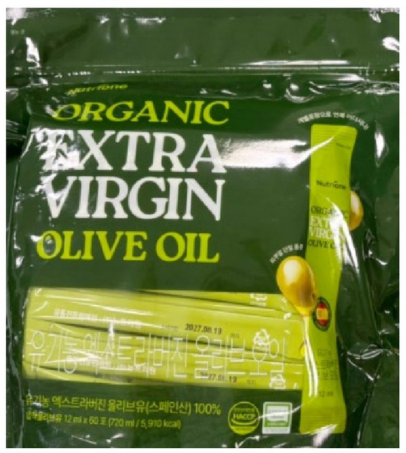 코스트코 뉴트리원 유기농 엑스트라버진 올리브유(내용물 소포장), 12ml, 120개