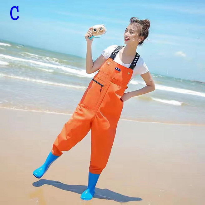 여성 가슴밑장화 허벅지장화 갯벌 체험옷 입는 장화 전신 선상 물장화