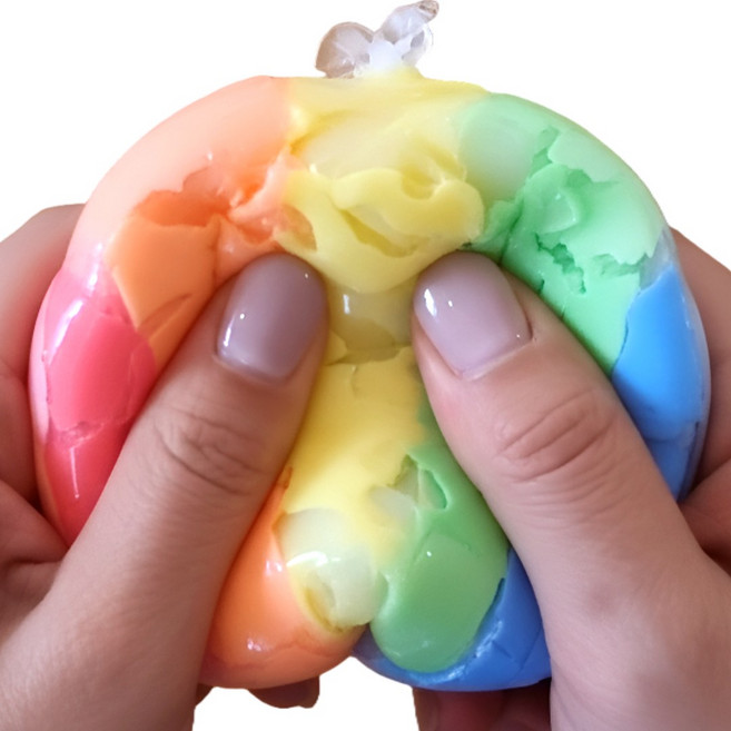 굿즈라이프 왁뿌볼 왁스 뿌시기 말랑이 스트레스 볼, 1개, 67g, 파스텔