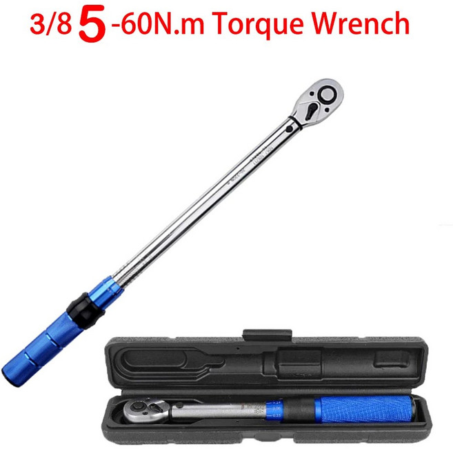 5-60N. 토크 렌치 38 스퀘어 드라이브 키 ±3% 고정밀 자전거 자동차 도구, 01 3-8 5-60N., 1개