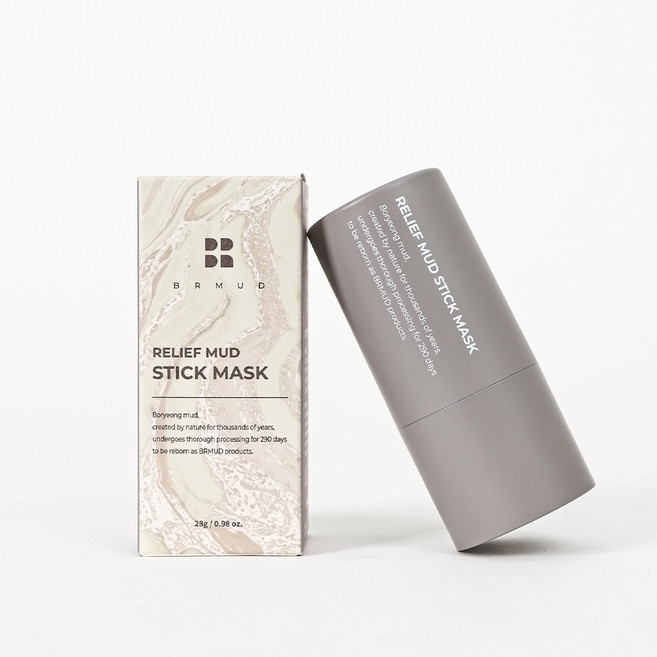 [임박특가]비알머드 릴리프 보령 머드팩 모공팩 워시오프 바르는 머드 블랙헤드 스틱 팩, 3개, 1개입