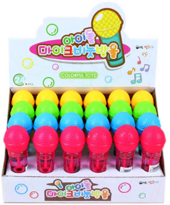 아이돌 마이크 비눗방울(24개입) Z7-1651013, 혼합색상, 1개