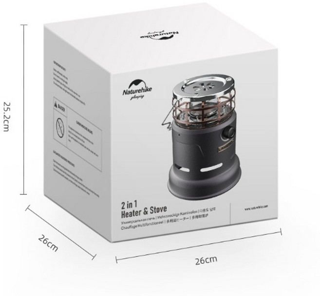 야외 캠핑 하이킹 스토브 Naturehike 겨울 히터 텐트 따뜻한 휴대용 가스 난방, 검은색, 1개, 01 Black