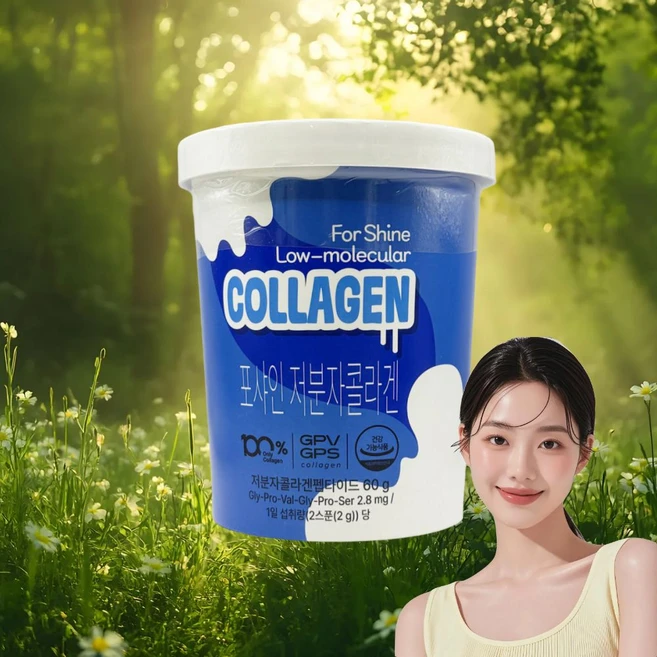 드림컴퍼니 김지민 포샤인 저분자 콜라겐, 1개, 60g - 쿠팡