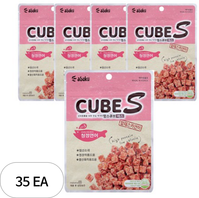 아스크 반려동물 맘스큐브 간식 에스, 60g, 35개, 연어
