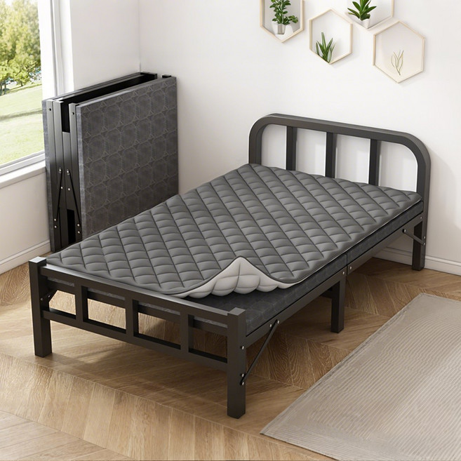 원룸 아파트용 간이 폴딩 침대 낮잠용 1인용 접이식 침대, 120*190*40(cm)