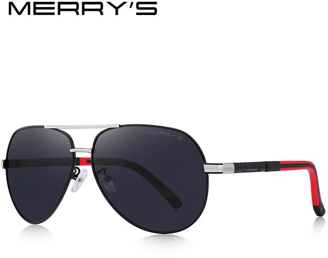 MERRYS DESIGN 남자 클래식 알루미늄 HD 편광 파일럿 선글라스 UV400 보호 S8725 운전을위한 항공 프레임