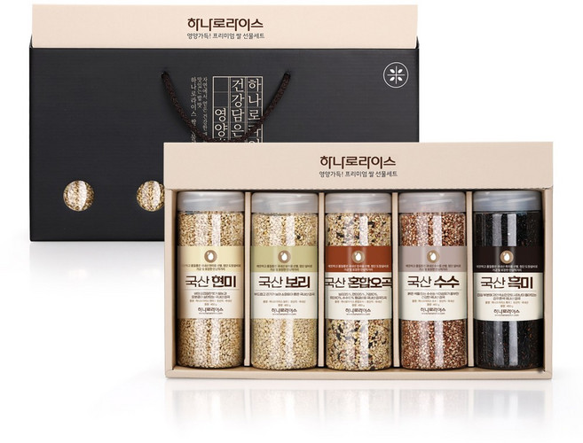 [하나로라이스] 건강담은 국내산 영양잡곡 5종 선물세트, 1개