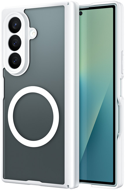 YINUO 갤럭시 Z 폴드5 6 7 magsafe 듀얼 중축 힌지 보호 후면 케이스