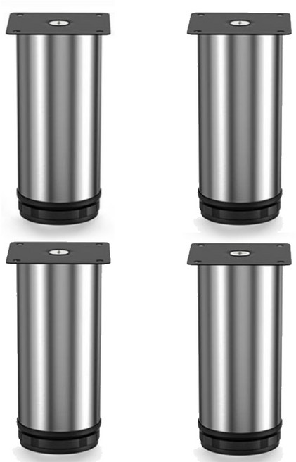 아이베란다 발통 싱크대다리 가구발 실버, 길이120mm(실버), 4개, 4개