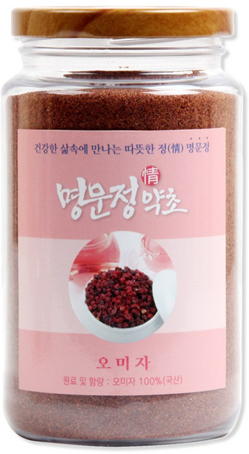 명문정약초 국산 100% 문경 오미자 분말, 1개, 300g