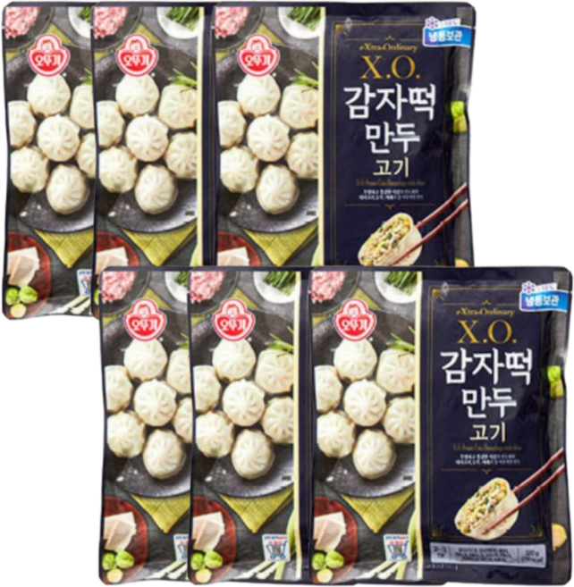 오뚜기 XO 냉동 감자떡 고기 만두, 320g, 6개