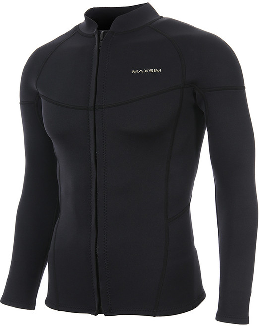 막심 남성 서핑 자켓 웻슈트 2.5mm 다이빙 잠수복, 블랙
