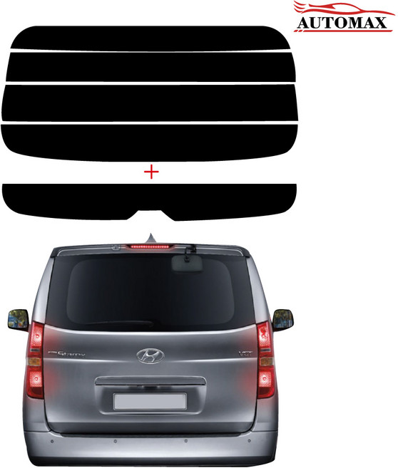 현대 그랜드스타렉스 트렁크유리 열차단 DIY 셀프 썬팅필름, 그랜드스타렉스(07-22), IR20_30%