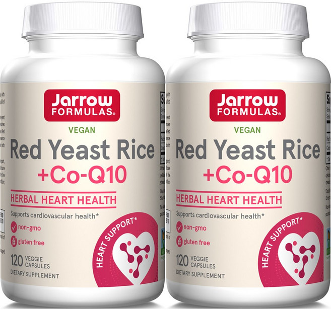 재로우 레드 이스트 라이스 + Co-Q10 캡슐 비건, 120정, 2개