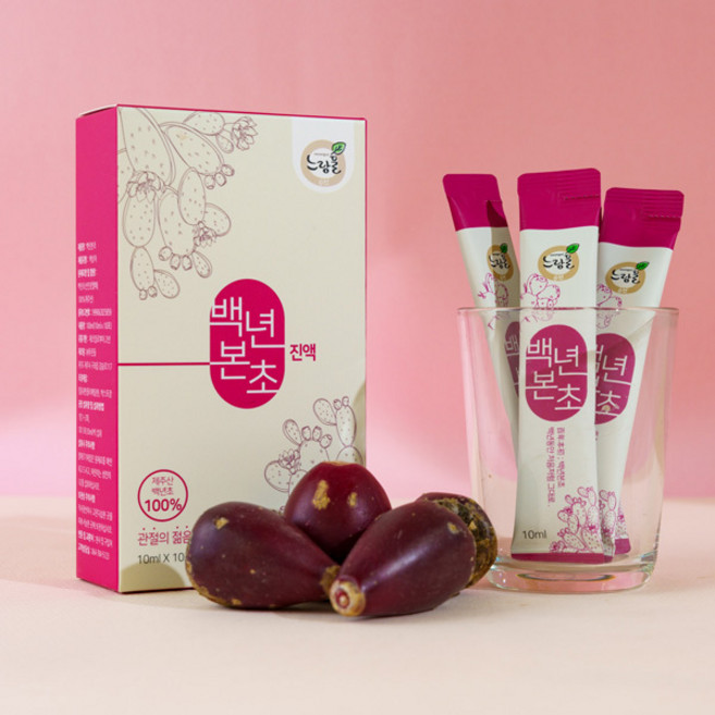 백년초 진액 스틱 농축액 제주산 백년본초 선인장열매, 1개, 100ml