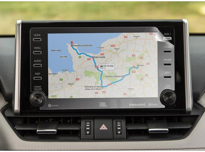 RUIYA 토요타 라브4 RAV4 5세대 XA50 네비게이션 지문방지 액정보호필름, 8인치(나노재질)*2장, 1GB