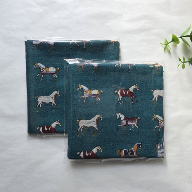 2장 단체 모임 선물 국산 아사 면 손수건 큰 스카프 커플 반다나 남자 여성