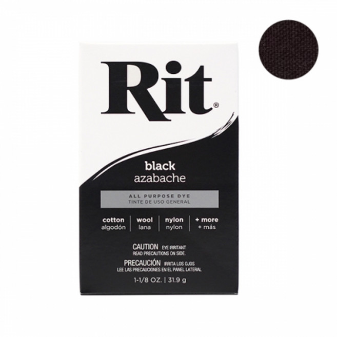 리트다이 블랙 물빠짐 색복원 검정 옷염색약, 31.9g