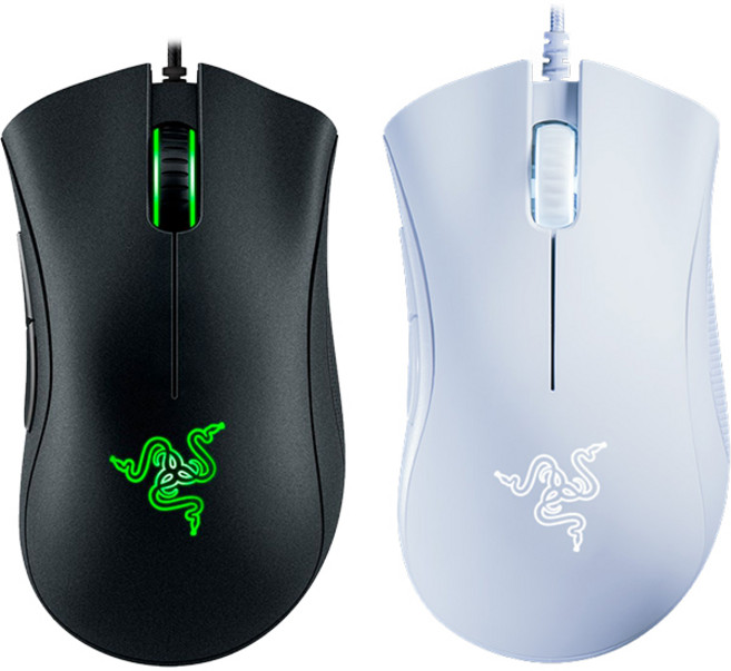 Razer DeathAdder Essential 煉獄奎蛇 標準版 電競滑鼠, 主商品-白色,主商品