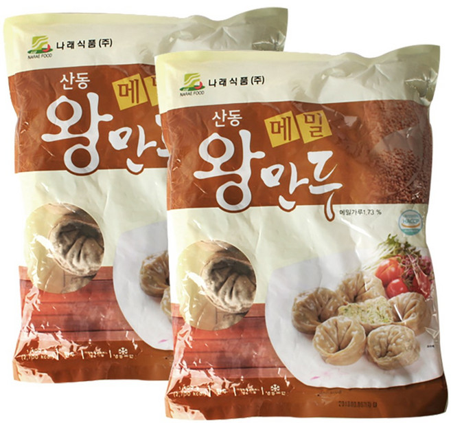 산동메밀왕만두, 1.4kg, 2개