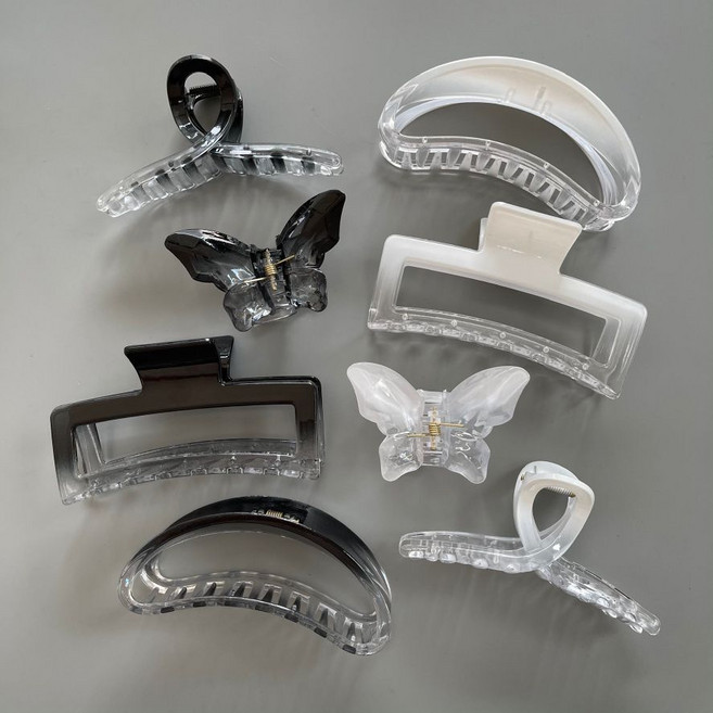 워더미 그라데이션 믹스 컬러 숱부자 전체 올림머리 집게핀 세트 Z346