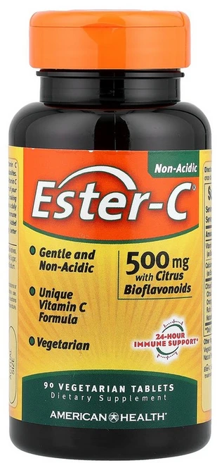 아메리칸 헬스 American Health Ester-C® 시트러스 바이오플라보노이드 함유 베지 정제 90정120732원산지:기타, 1개, 90정 - 쿠팡