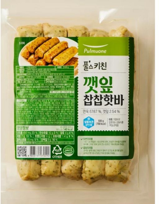 풀스키친 깻잎 찹찹핫바 50gX10EA, 1개, 500g