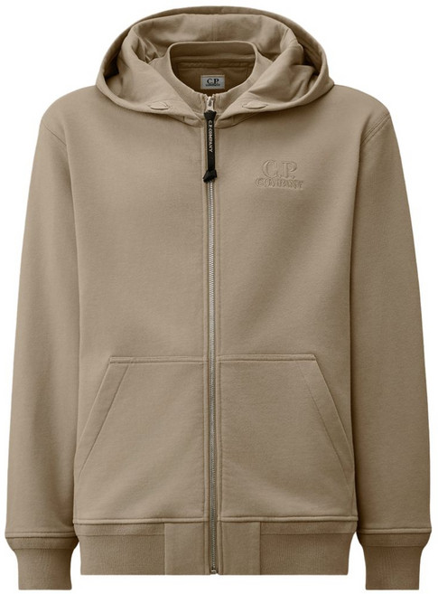 C.P.컴퍼니 로고 디테일 후드 집업