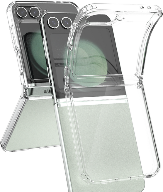 굿밸류 메탈 링크 클리어 Z플립 휴대폰 케이스