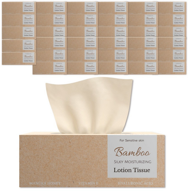 휴홈 무표백 보습 대나무 로션 티슈 비염 민감성 전용, 36개, 200매