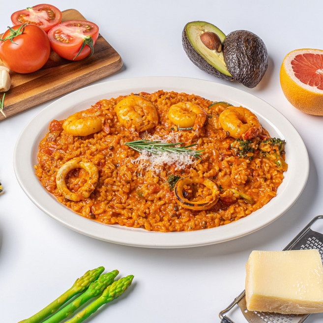 그로또 해산물 토마토 리조또 홈파티 캠핑음식 간편조리 밀키트, 1개, 960g