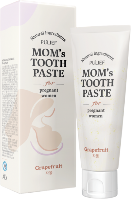 퓨리프 임산부 천연 맘 치약(~2026년4월), 자몽, 1개, 120g