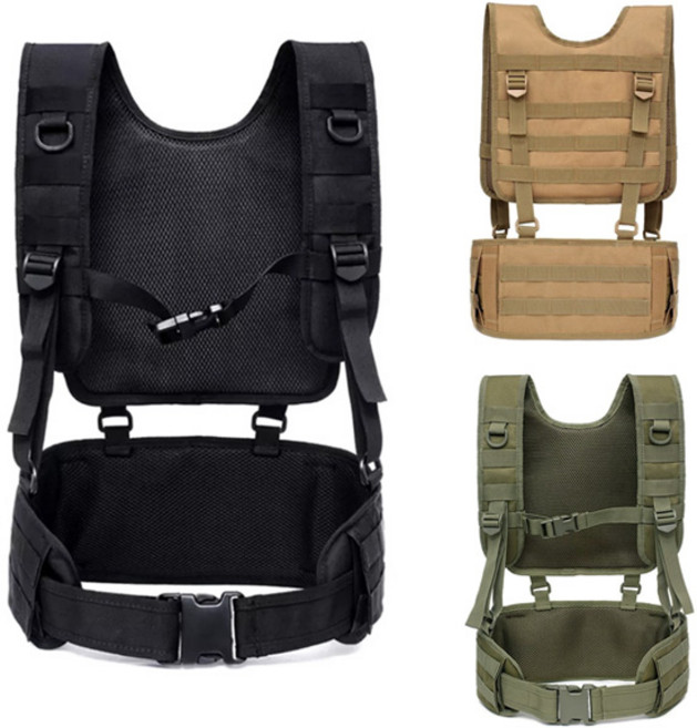 밀리터리 전술조끼 하네스 베스트 낚시조끼 허리벨트 캠핑 아웃도어 (g821)