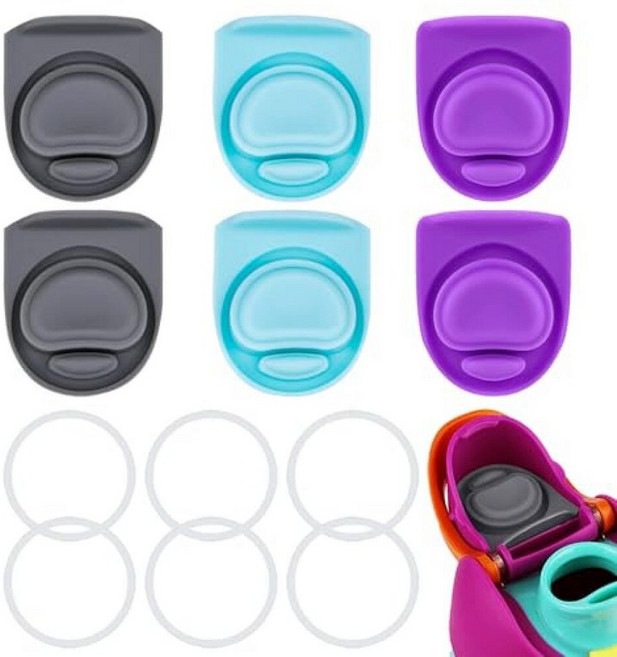 ZONBBEE Owala FreeSip 473.2ml16온스와 호환되는 교체용 스토퍼 및 개스킷 O 씰 링 473.2ml16/19/24/32/32/40온스 마우스 캡 실리콘, 6 Complete Seal Set, 6 Colors​ Set 7