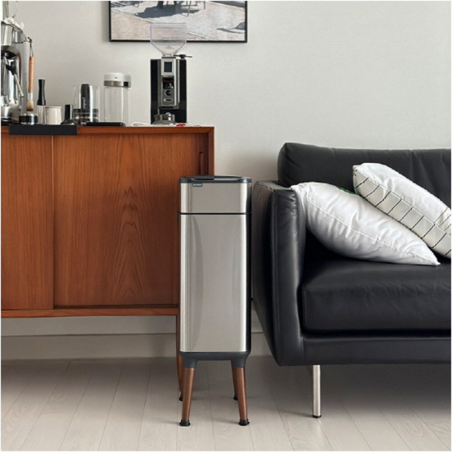 [엘페코] 자동센서 스마트 휴지통 20L 스탠드 살균탈취 냄새차단 기저귀쓰레기통