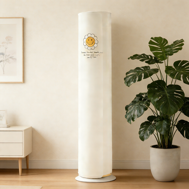 스탠드 에어컨커버 무풍 에어콘커버 삼성 엘지 에어컨덮개 스판 3중직 덮개, 스마일플라워