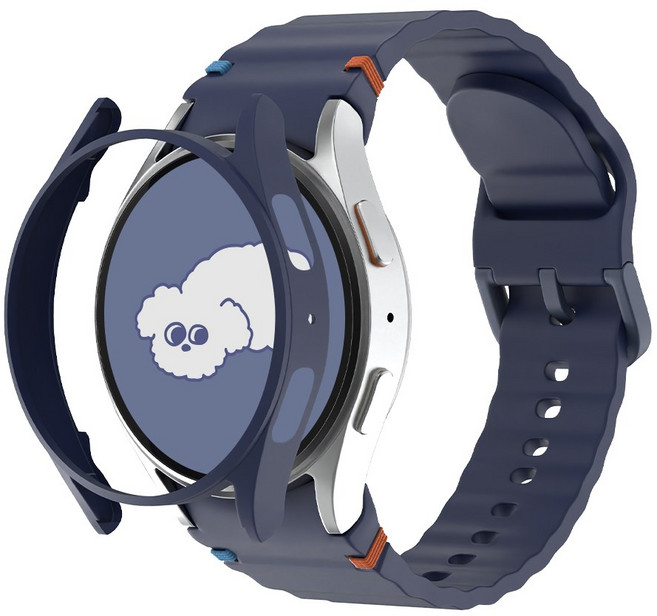 아이메이드잇 갤럭시워치 실리콘 스트랩 + 케이스 세트, 1개, 네이비