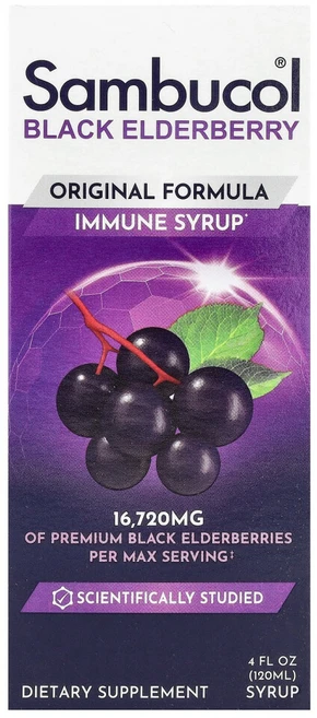 삼부콜 3개X 블랙 엘더베리 오리지널 포뮬러 4 fl oz (120 ml), 3개, 120ml - 쿠팡