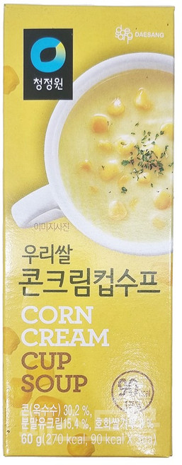 청정원 우리쌀 콘크림 컵수프, 60g, 1개